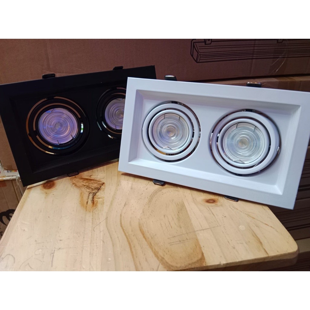 ดาวน์ไลท์ฮาโลเจน mr16 สปอร์ตไลท์ 2 รู + Mr16 7W