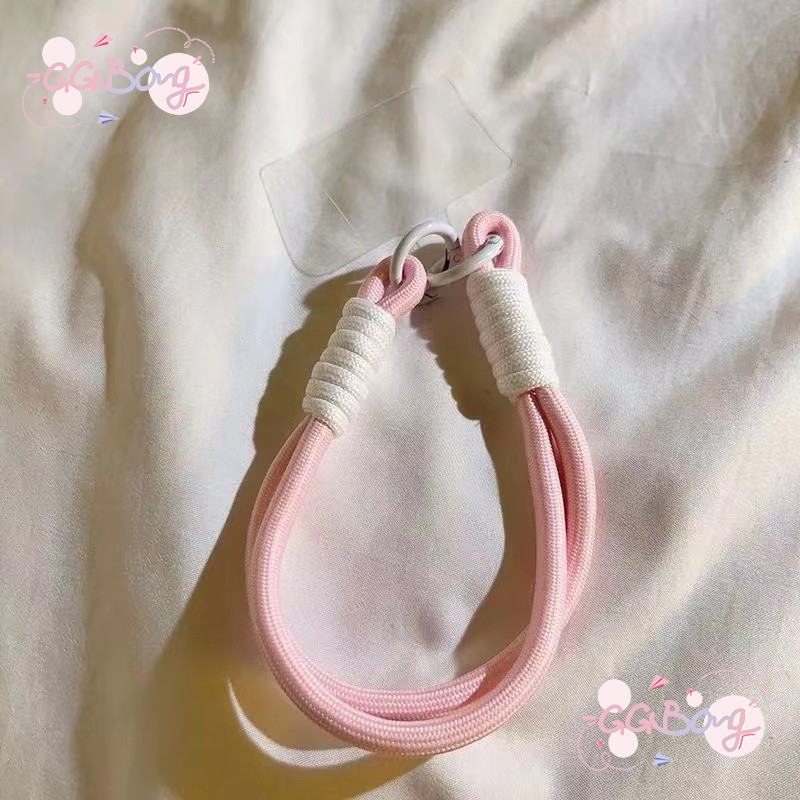 สายถักเชือก ที่รัดข้อมือสั้นหัวเข็มขัดโทรศัพท์สากลสายคล้อง ที่อินเทรนด์สายกระเป๋าเป้สะพายหลัง