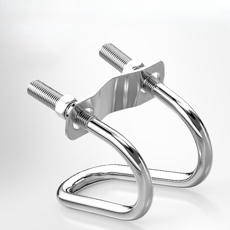 ⚡COD⚡ Knitterr ข้อต่อท่อโรงเรือน ข้อต่อท่อเหล็กกล้าชุบสังกะสีรูปตัว U คู่ - รูปที่ 5