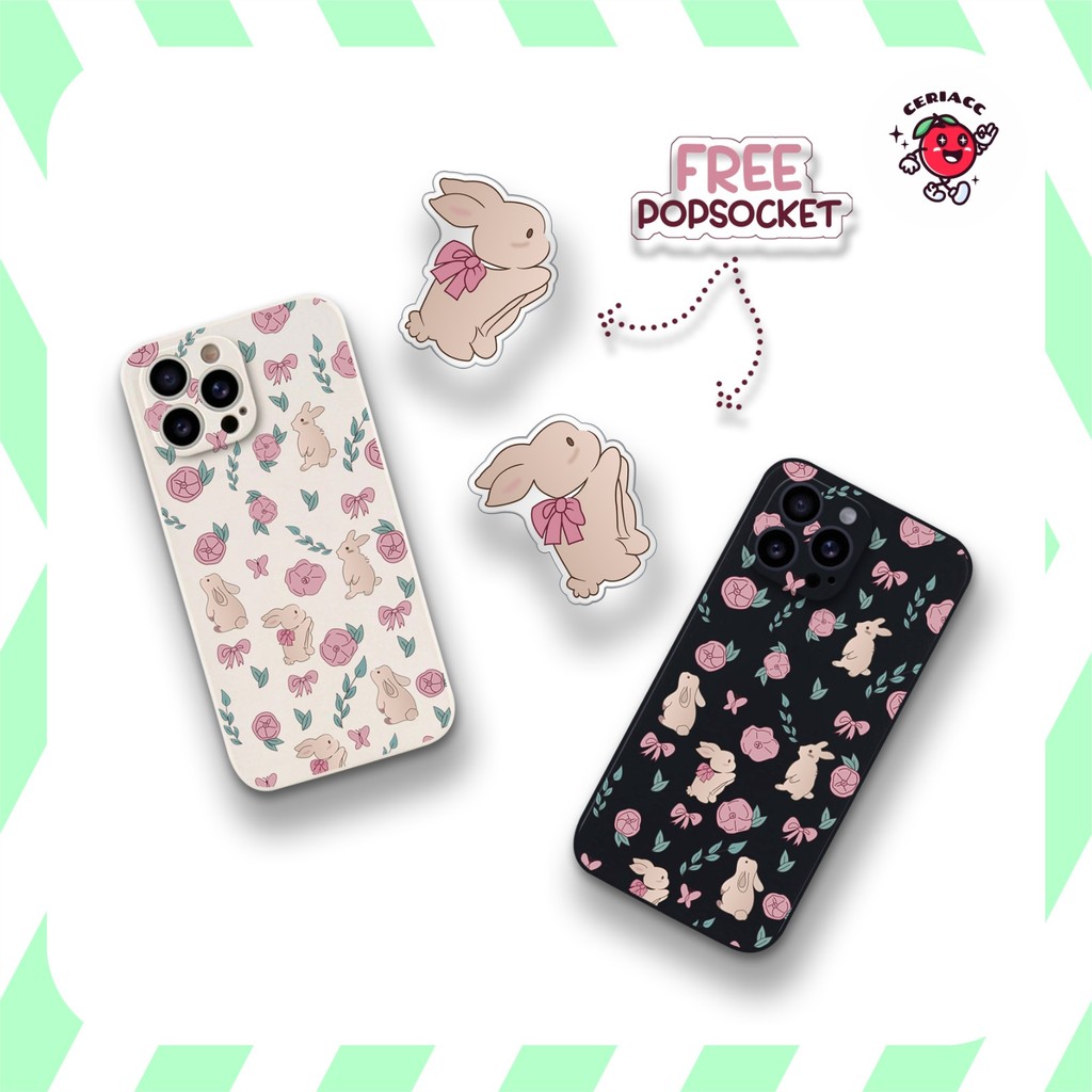 [1 ชุด] 2IN1 PRINTING LENS PROTECTOR RABBIT case pocophone m4 f4 12i pro note 12 vivo v7 plus Y91 Y9