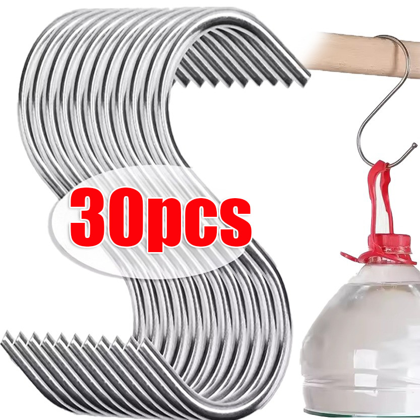 10/30ชิ้น สแตนเลสตะขอรูปตัว ส / เสื้อผ้าผ้าขนหนูพืชตะขอแขวน / บ้านการจัดเก็บข้อมูลผู้ถือ