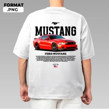 เสื้อยืด Ford Mustang โถไมโครไฟเบอร์