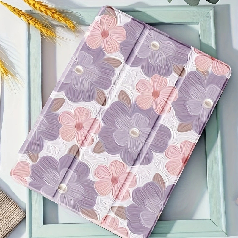 เคสดอกไม้สำหรับ Samsung Galaxy Tab S10 FE SM-X520 X526 X526C X528 GalaxyTab S9 FE 5G SM-X516 X516B X