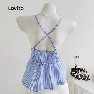(Trendy) Lovito ลําลองลายนัวเนียมิ้มฤดูร้อนฤดูใบไม้ผลิเสื้อก…