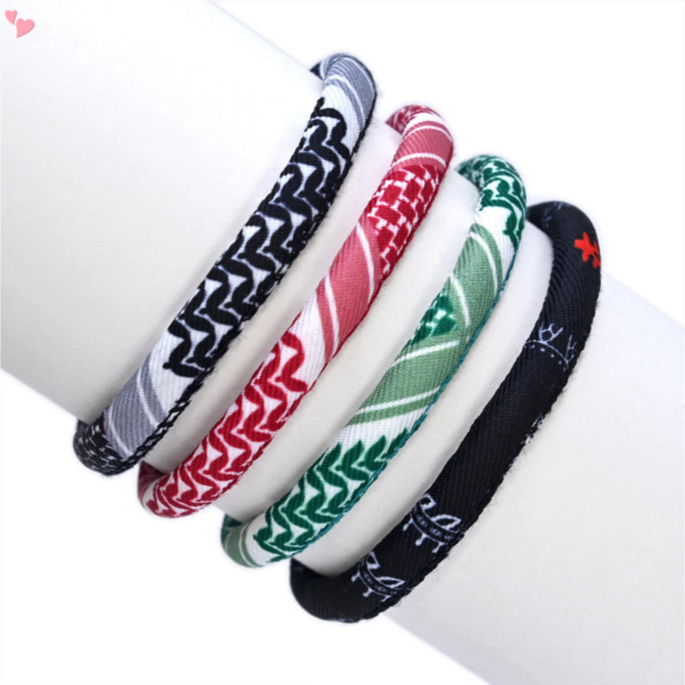 เคฟฟี่ สร้อยข้อมือแฮนด์เมดผ้าทอสไตล์ชาติพันธุ์ เชือก ปรับขนาดได้