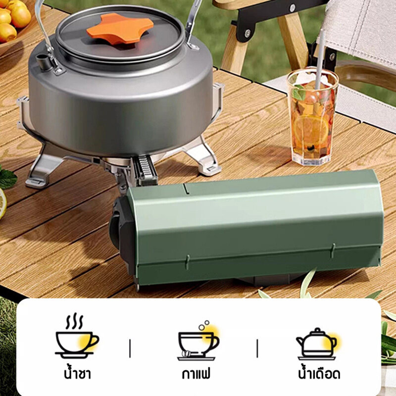 เตาแก๊สพกพา เตาพับกลางแจ้ง ใช้งานได้หลากหลาย ปรับความเข้มของเปลวไฟได้ กันลม เตาปิคนิค เตาแก๊สปิคนิค เตาคาสเซ็ท - รูปที่ 6