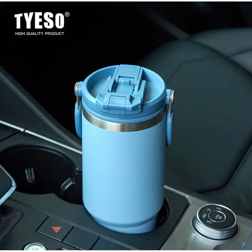 TYESO NEW CAP แก้วน้ำหูหิ้ว สแตนเลส 304 ขนาด 600-1200ml ฝาคลิกเปิดง่าย ถอดล้างได้ มีให้เลือก 9 สี รูปที่ 4