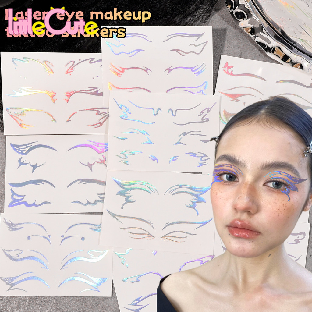 [แต่งหน้า]สติ๊กเกอร์รอยสักการถ่ายโอนน้ําแบบมืออาชีพ - การออกแบบตาเลเซอร์ 3 มิติ, ศิลปะร่างกายกันน้ํา 24 ชม., แอพพลิเคชั่นง่ายด้วยกระดาษข้าว (1/3/5 ชิ้น)