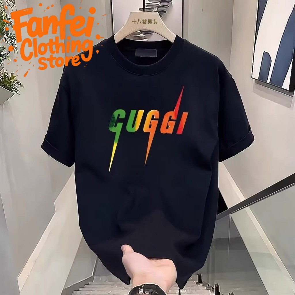 (จัดส่งตลอด 24 ชั่วโมง)Fanfei เสื้อยืดคอกลมแฟชั่น เสื้อยืดผู้ชายสกรีนลาย 741