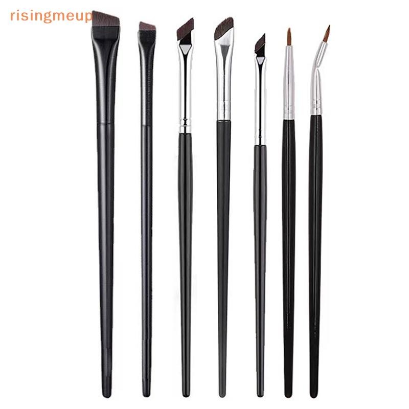 [risingmeup] Brow Contour แปรงแต่งหน้า Eyebrow Eyeliner Brush Super Thin Angled Liner Eye Brush Make Up Tools ใหม่