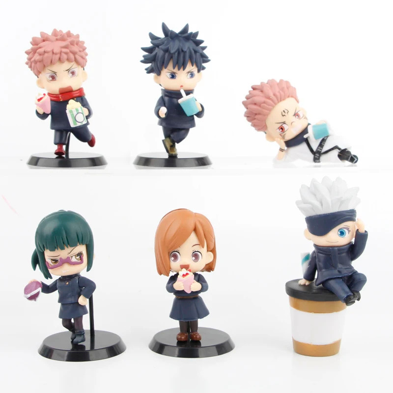 6pcs/set Anime Jujutsu Kaisen Figure Model Toys 9cm