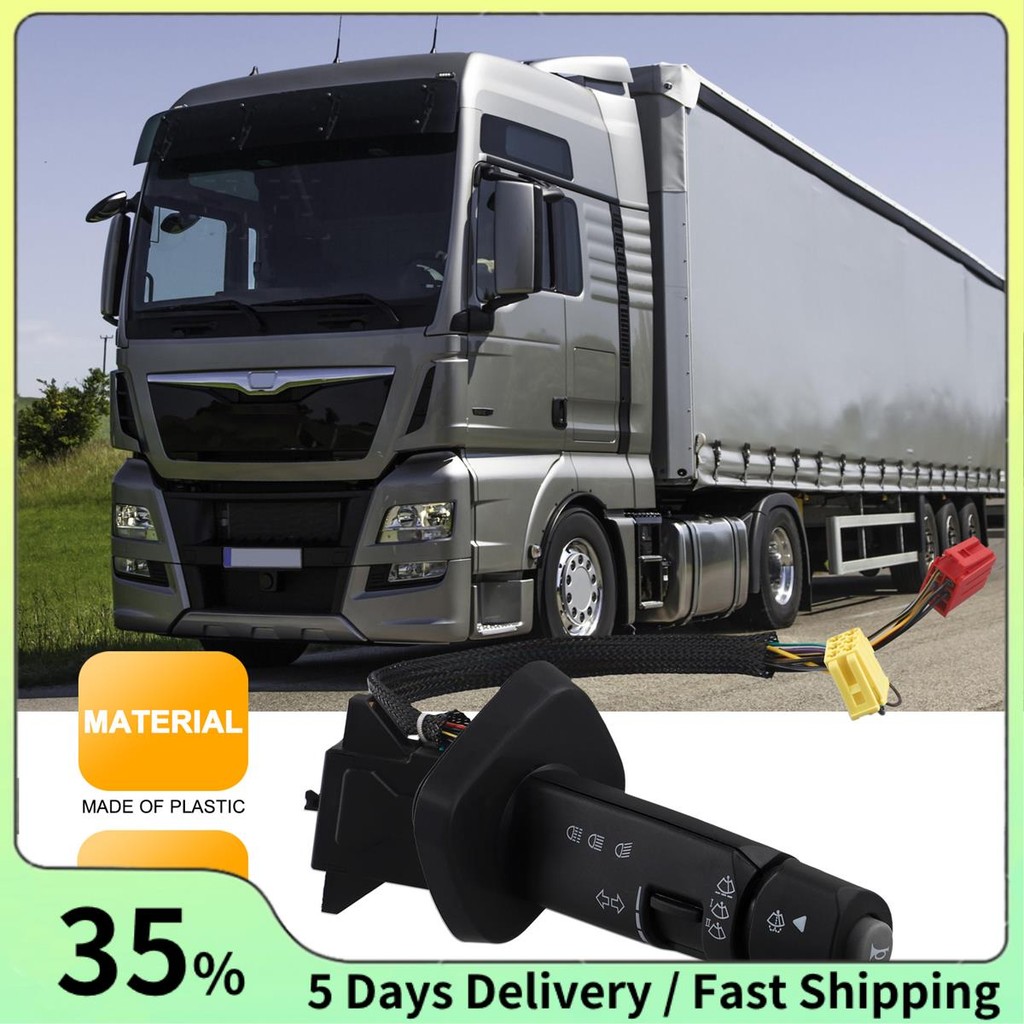 พวงมาลัยคอลัมน์สวิทช์หัวกระจกสวิทช์ปัดน้ําฝนสําหรับ MAN TGS TGX TGA TGL CITY 81255090194 81255090191