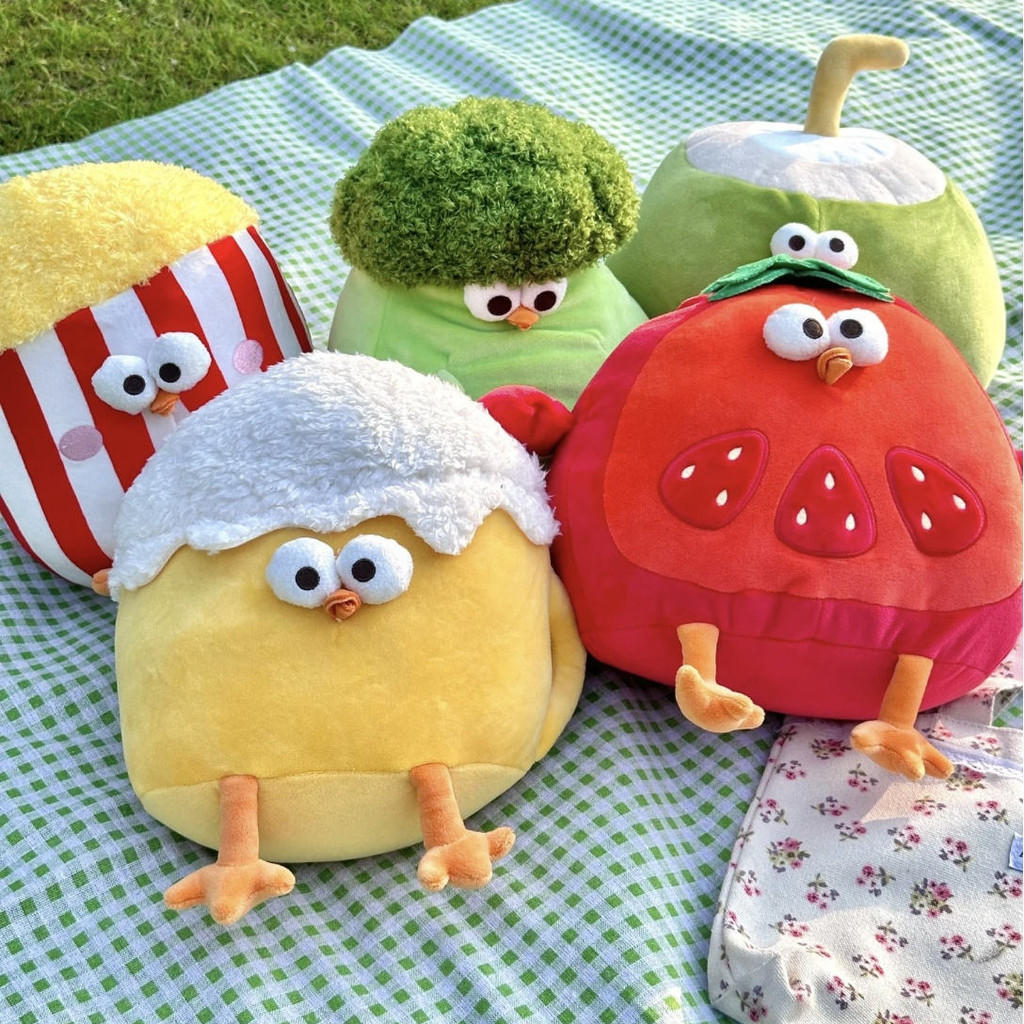 ของเล่นตุ๊กตาไก่มะเขือเทศน่ารัก ดันดัน ไก่ตุ๊กตาตุ๊กตาของขวัญวันเกิดของขวัญคริสต์มาสสําหรับเด็กตกแต่งบ้าน