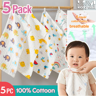 5PC Large Baby Face Towel 100% Organic Cotton Ultra-Soft Newborn Bimpo Towel Kids Towel for Baby