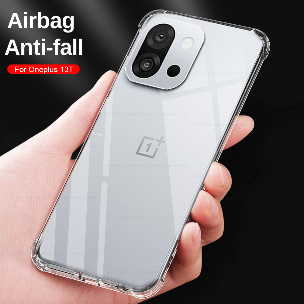 ​สําหรับ OnePlus 13T Clear Aairbag เคสกันกระแทก Shell One Plus 13 One Plus 13R 13T โปร่งใสนุ่ม TPU ฝ