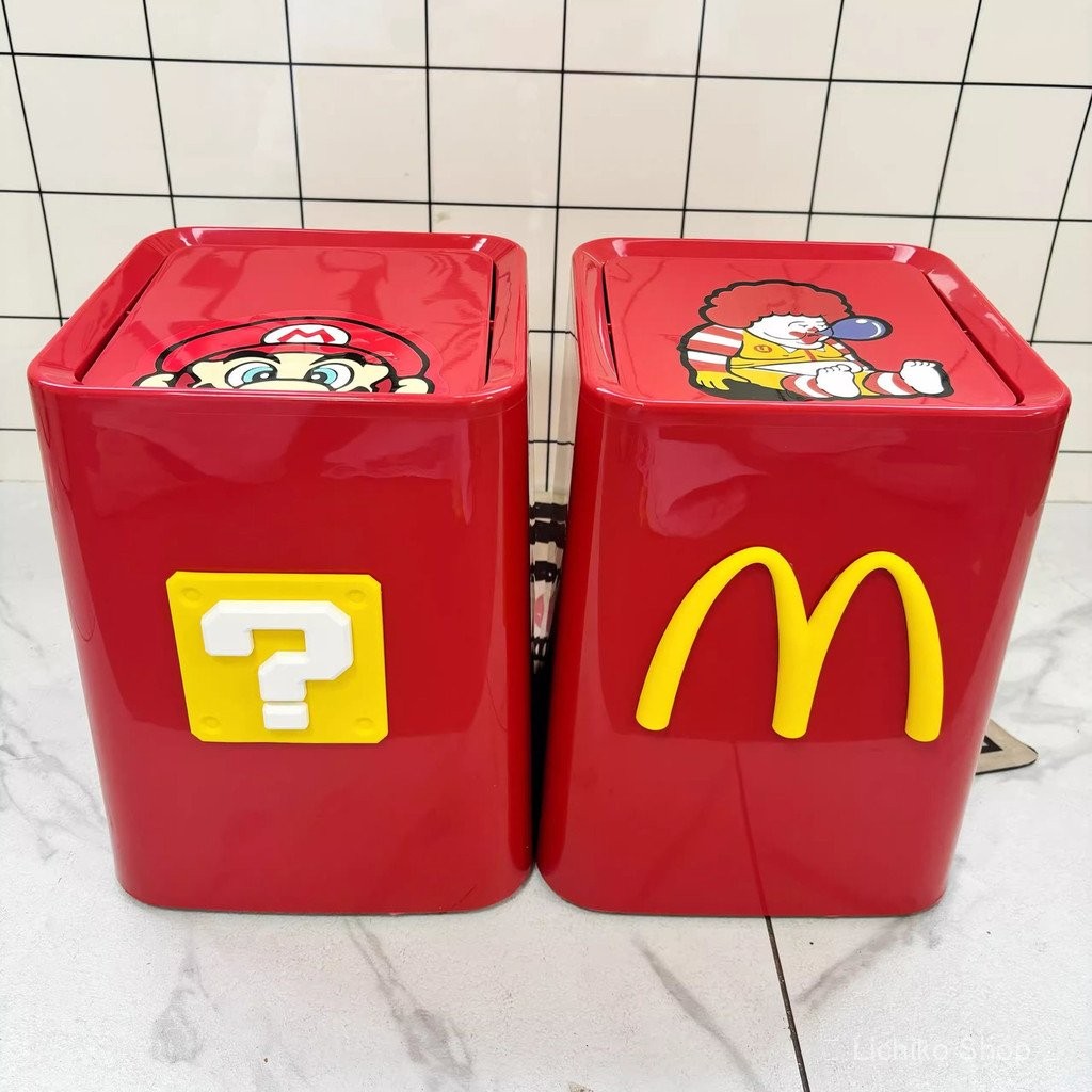 INS-ถังขยะ Super Mario ความจุขนาดใหญ่ น่ารัก สําหรับห้องนั่งเล่น ห้องน้ํา ห้องครัว ห้องนอน