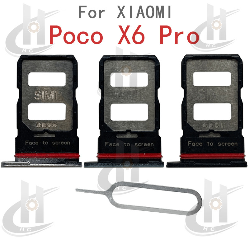 สําหรับ Xiaomi Poco X6 Pro 5G ซิมการ์ดถาดผู้ถือการ์ด Reader SD Slot อะแดปเตอร์อะไหล่ 2311DRK48G 2311DRK48I