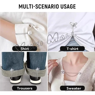 Yuki 1 ชิ้น คลิปเข็มกลัดติดแขนเสื้อ ยึดขากางเกง แบบแม่เหล็กในการยึดติด Magnetic buckle