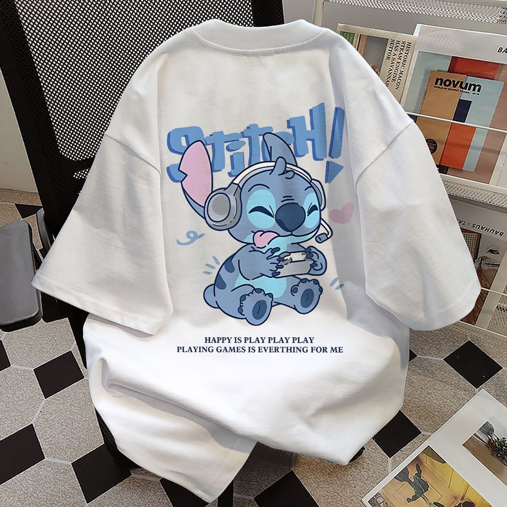 เสื้อstitch TIHIK เสื้อยืดผู้หญิงน่ารักๆ 100%Cotton เนื้อผ้านิ่มม ใส่สบาย สไตล์เกาหลี B002640