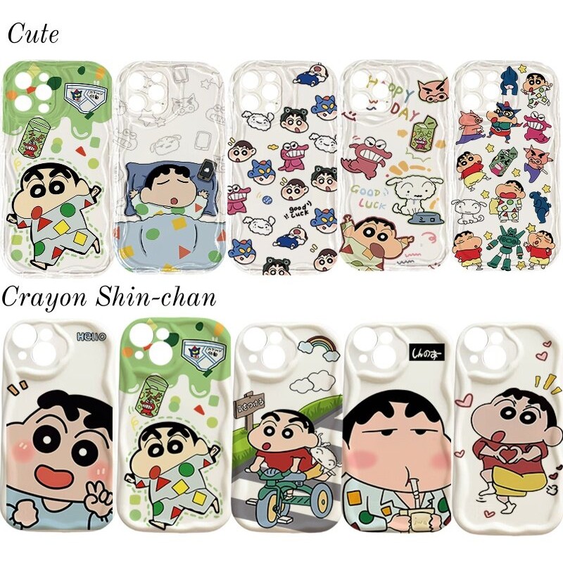 SAMSUNG การ์ตูนเครยอนชินจังสําหรับSamsung Gallaxy A06 A56 A55 A16 A15 A14 A54 A53 A35 A34 5Gโทรศัพท์มือถือกรณีอะนิเมะSoft Clear