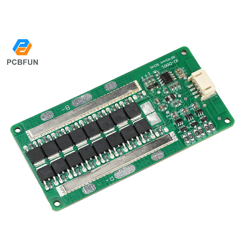 Pcbfun 3S 12.6V แบตเตอรี่ลิเธียมเหล็กฟอสเฟตแผ่นป้องกันแบตเตอรี่อินเวอร์เตอร์ Polymer แผ่นป้องกันพอร์ตเดียวกันพร้อม Equalizer 35A/40A