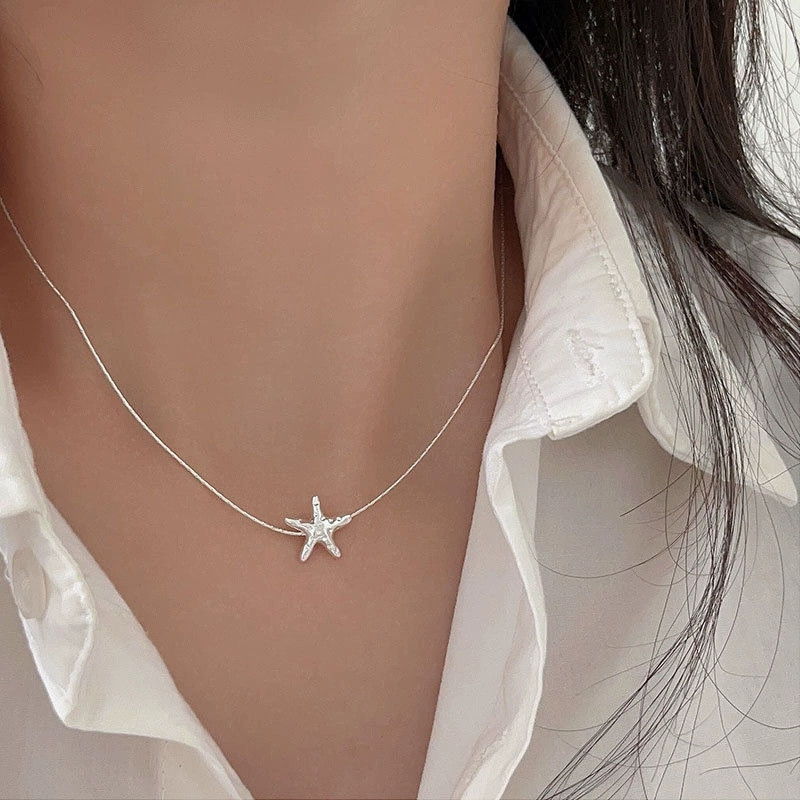 ใหม่สร้อยคอปลาดาวเรขาคณิตสําหรับผู้หญิง