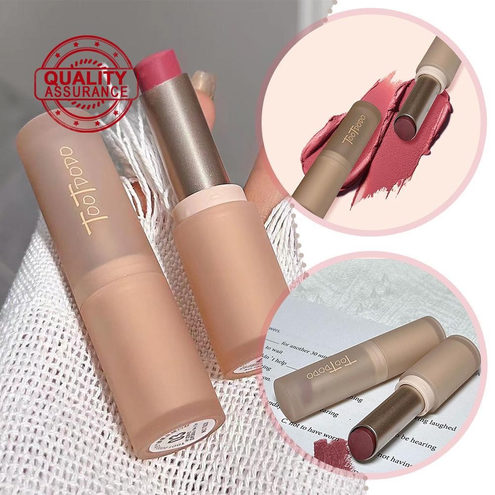 Matte Nude ลิปสติก Lasting Water Proof Non Stick Cup Air Lip Beautiful Lip Mist Stick Gloss T9A0