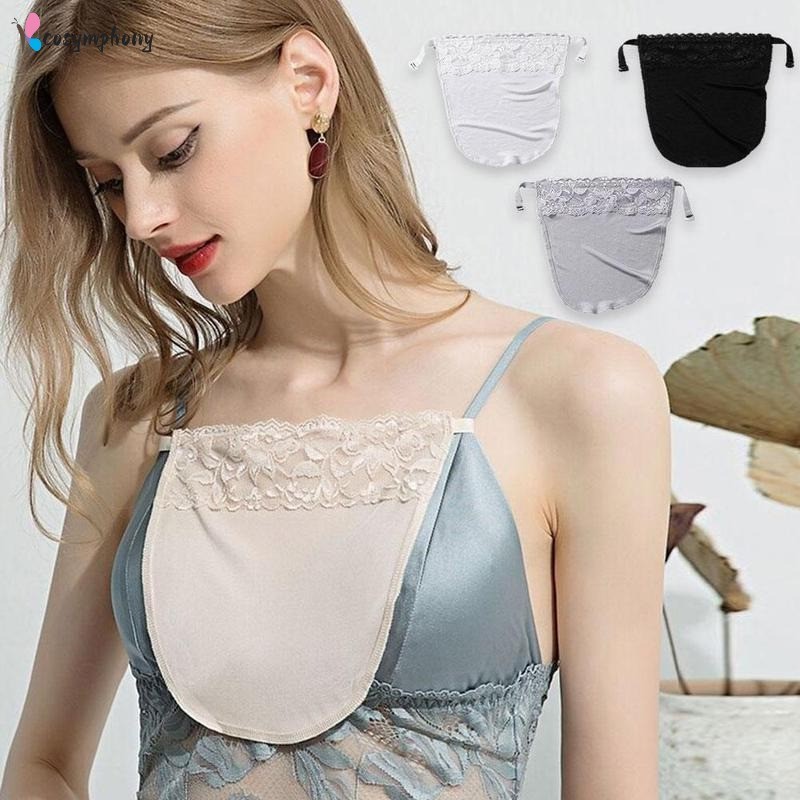 ผู้หญิงลูกไม้ Cleavage Cover Up Camisole Bra Strapless ชุดชั้นในแบบปรับได้
