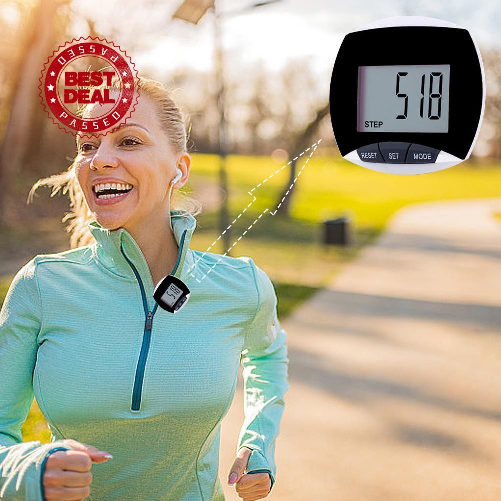 1 ชิ้น ABS Pedometer กีฬากลางแจ้ง เคาน์เตอร์การบริโภค นาฬิกาแคลอรี่ J8G0