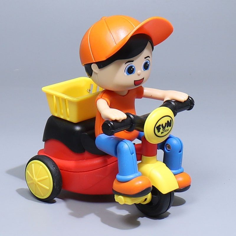 儿童三轮车玩具宝卡通脚车模型男孩女孩软板按摩托车เด็กรถสามล้อของเล่นเด็กการ์ตูนเหยียบจักรยานรุ่น20250605