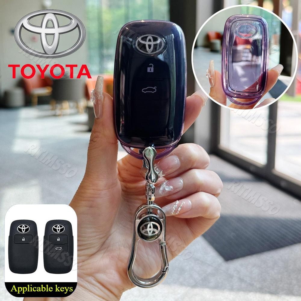 TPU ฝาครอบกุญแจรีโมท Fit สําหรับ Toyota Avanza Veloz Raize 2022 - 2024 Wigo Yaris Cross 2023 - 2024 อุปกรณ์เสริม