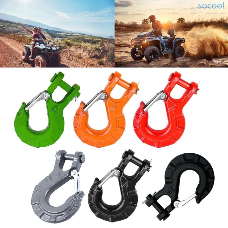 Soc* 3 8 Winch Hook 6613lbs โหลดเหล็ก Winch Hook Winch Tow Clevis Slip Hook