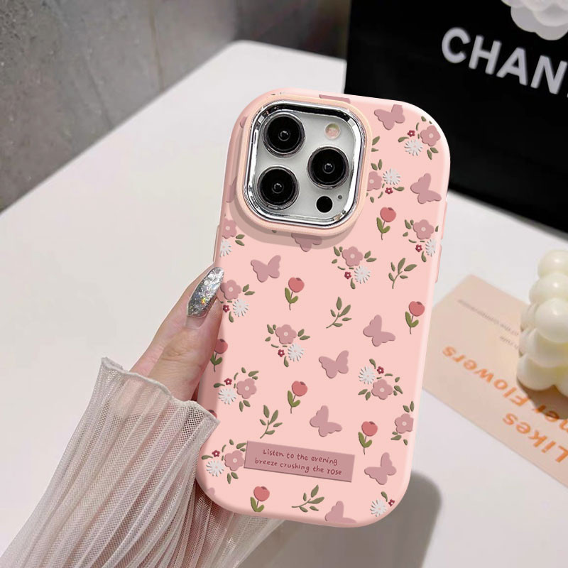 ดอกไม้สีชมพูริบบิ้นสําหรับHUAWEI P30 pro NOVA 9SE 7SE 7 10 pro 10 HONOR 50 50SE A5S A12S A11K A58 F9