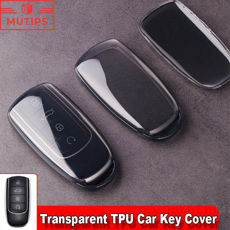 Jaecoo J7 J8 โปร่งใส TPU ฝาครอบกุญแจรถรีโมทพวงกุญแจฝาครอบป้องกันเชลล์