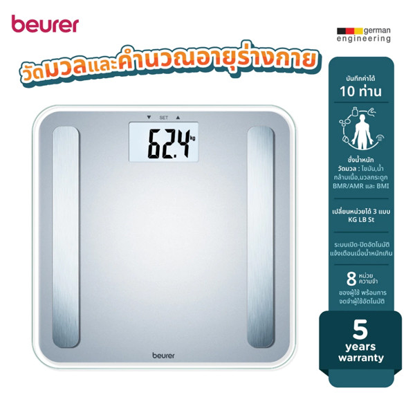 เครื่องชั่งน้ำหนักวัดมวลกาย Beurer รุ่น BF183