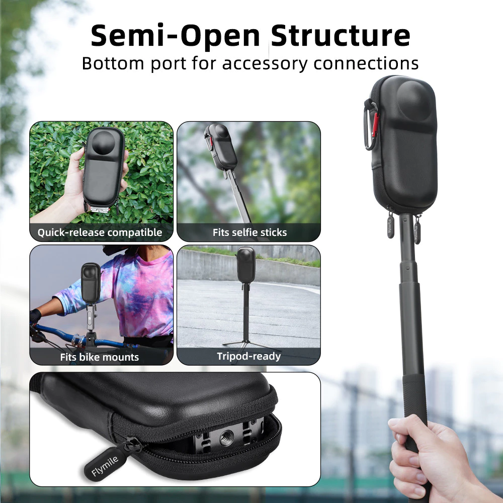 กระเป๋าเก็บของกรงกระต่าย FLYMIL สำหรับ Insta360 X5 โครงโลหะสากลพร้อมตัวล็อคพลาสติกสำหรับอุปกรณ์กล้อง thumbnail 8