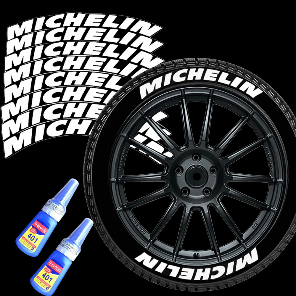 Michelin 3Dยางล้อรถยางConjoinedตัวอักษรสติกเกอร์GT RacingกีฬาTayar Tyre StikersสําหรับXpander Xforce