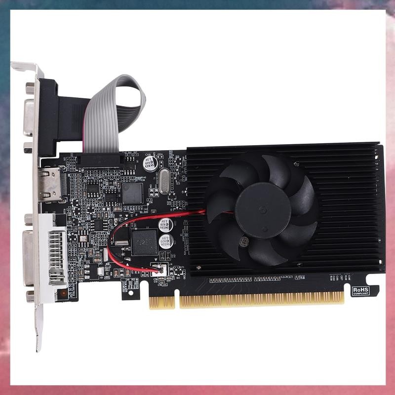 GT 610 1G Ultra-Fast กราฟิกการ์ด 1GB 64Bit DDR3 810/500MHz PCI-E 1.1 X16 เดสก์ท็อปแชสซีขนาดเล็ก PC G