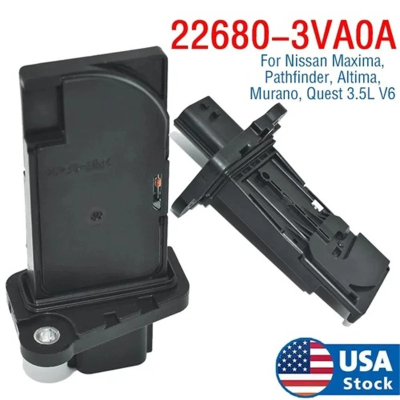 แมสแอร์ฟลอว์มิเตอร์ MAF ใช้ได้กับ Altima Maxima Quest 3.5L Rogue 2.5L แทนที่ 22680-3VA0A