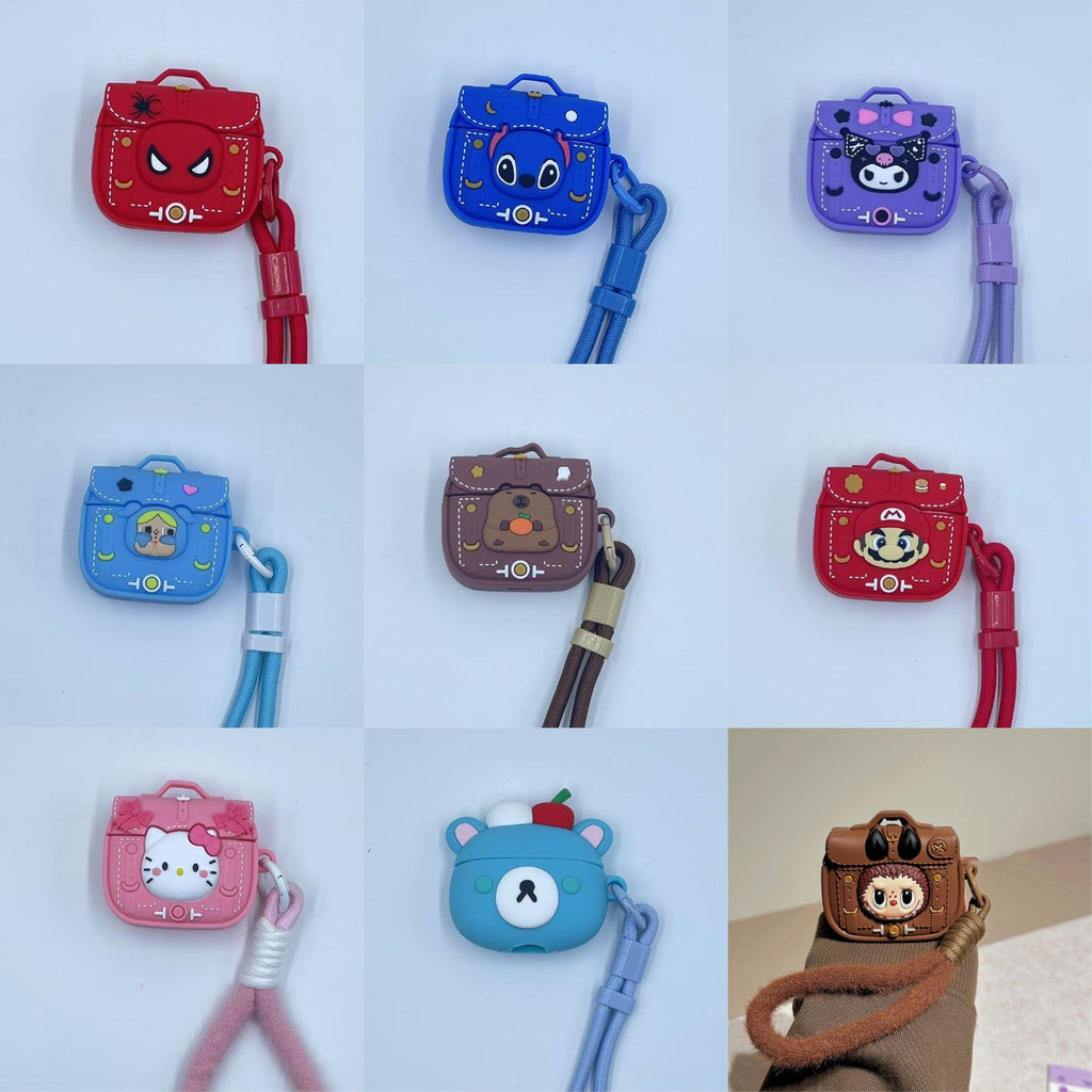 สําหรับ HOCO EW26 EW43 เคส Case เคสหูฟัง กระเป๋าเอกสารน่ารัก เชือกคล้อง ลาย rab bukuloomi