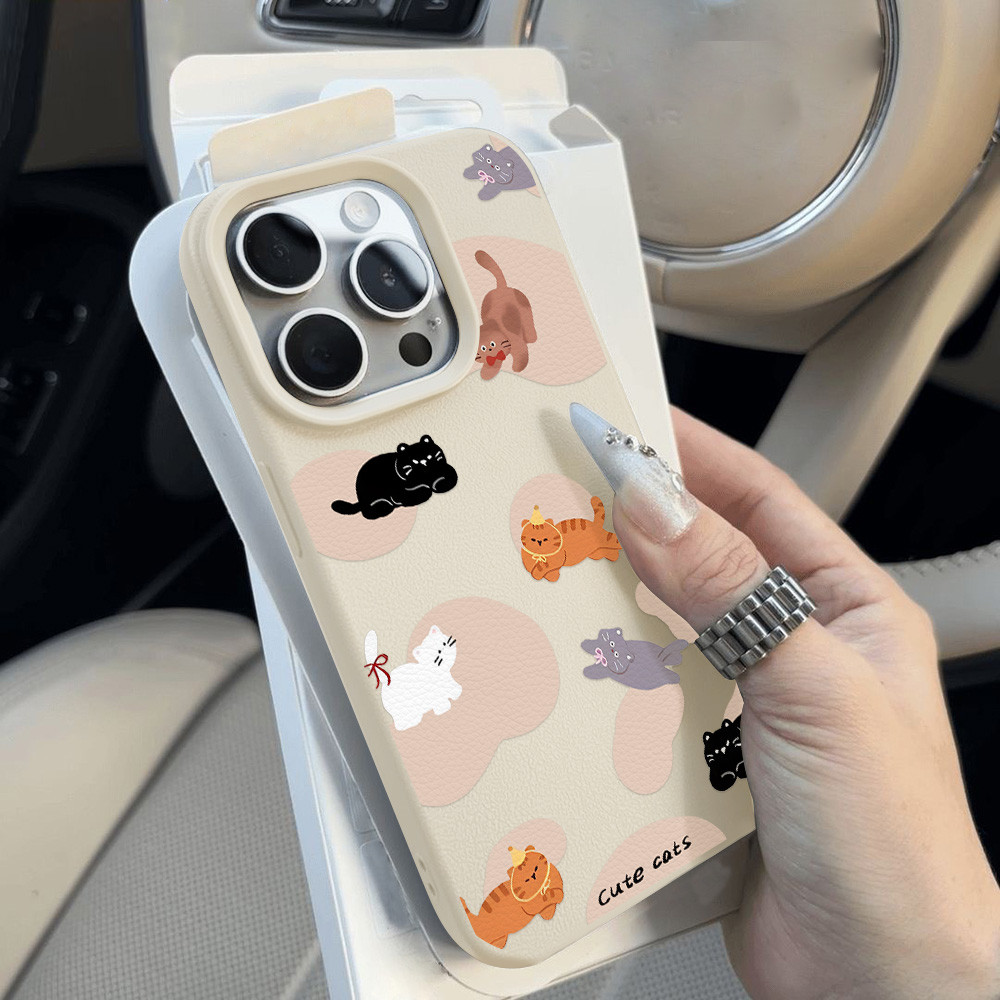 Soft Leather เคส สำหรับ iPhone 16 Pro Max 13 15 11 17 14 Plus 12 XR X Xs 16promax 15promax 14promax เคสโทรศัพท์มือถือ