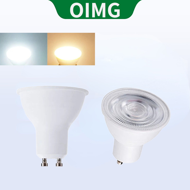 Oimg หลอดไฟ LED 24 องศา Beam GU10 E27 E14 MR16 มุม COB 7W 220V เย็นสีขาวเปลี่ยนหลอดฮาโลเจนสําหรับตกแ