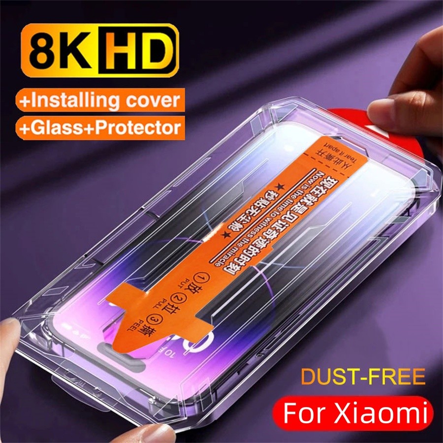 คลิกเดียว ฟิล์มกระจกเต็มจอ ป้องกันหน้าจอสำหรับ สำหรับ Xiaomi Redmi Note 14 13 12 12s 11 10 9 8 7 Pro Plus 11s 10s 9s Mi 11 Lite 13T 12 9T 10T 11T 12T 14T Redmi A4 A3 14C 13 13C 9T C12 10C 10A POCO X7 X6 F6 F5 C65 X3 X4 X5 M3 M4 ฟิล์มกันรอยหน้าจอใส