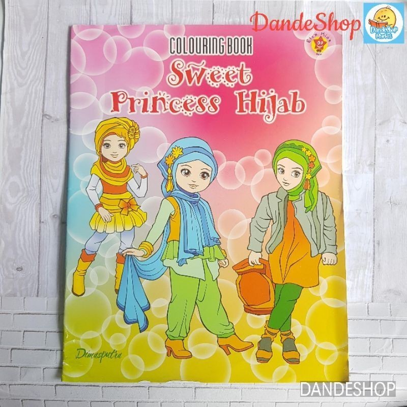 สมุดระบายสี Sweet Princess Hijab - สมุดระบายสีเด็ก - Bukuindo