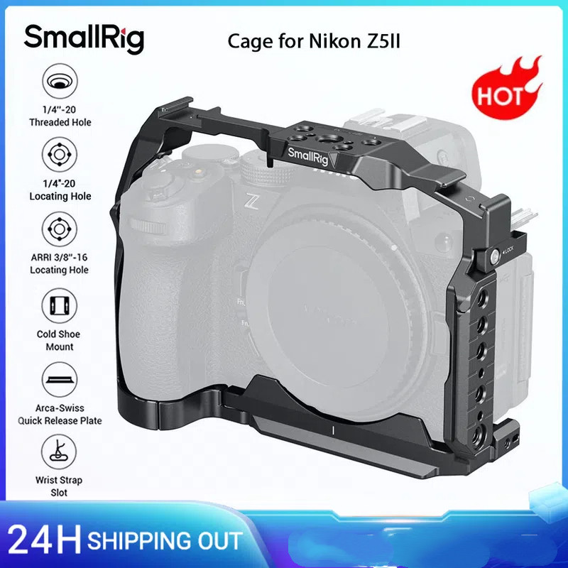 SmallRig Z5II กรงสําหรับ Nikon Z5II /Z7/Z6/Z7II/Z6II/Z5 w HawkLock Arca-Swiss Quick Release แผ่นสําห