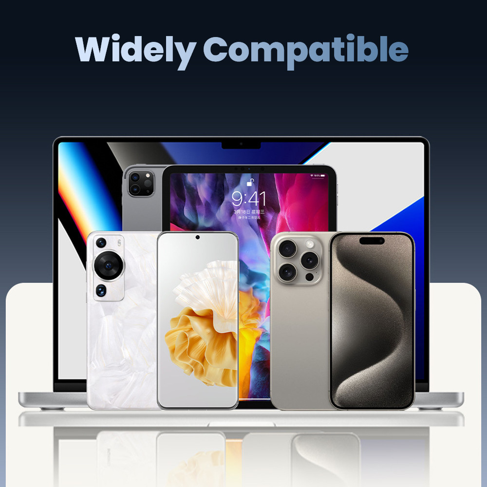 240W 4 In 1 Super Fast Charging Digital Spring Data Cable เหมาะสําหรับ Huawei Android รองรับ Carplay และ Carlife Quick Charge - รูปที่ 6