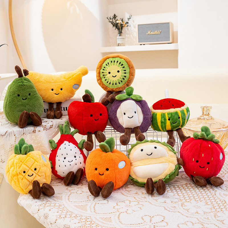 ตุ๊กตาผลไม้นุ่มน่ารัก กล้วยแอปเปิ้ลสตรอว์เบอร์รี่ ขนฟูคุณภาพดีราคาคุ้ม ตุ๊กตาของเล่นเด็ก ผ่อนคลาย หมอนตุ๊กตาตกแต่งห้อง ของขวัญเล็กๆของชำร่วย หลายแบบให้เลือก