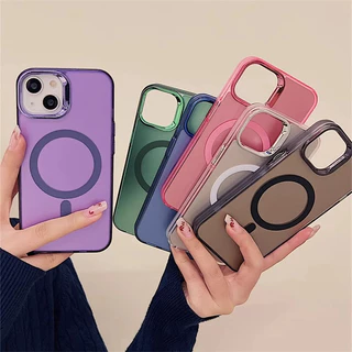IMD เคสแม่เหล็ก เคลือบด้วยไฟฟ้าสำหรับ iPhone 17 Pro 13 16 15 14 12 Pro Max Air ไอโฟน11 XR XS Max รองรับการชาร์จแบบไร้สาย