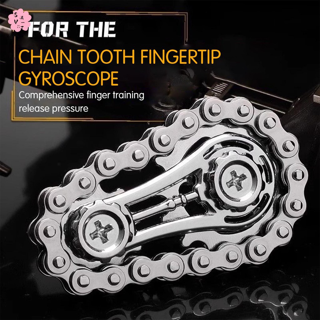 โลหะจักรยานเกียร์ Fidgets Spinner Sensory Bike Chain Gears แหวนของเล่นของขวัญสําหรับเพื่อนครอบครัวสมาชิก