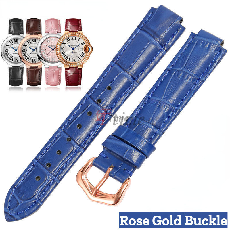 สายนาฬิกาข้อมือ สายหนังวัวแท้ สําหรับ Cartier Blue Balloon WSBB0025 W69012Z4 8x14 มม. 12x20 มม.
